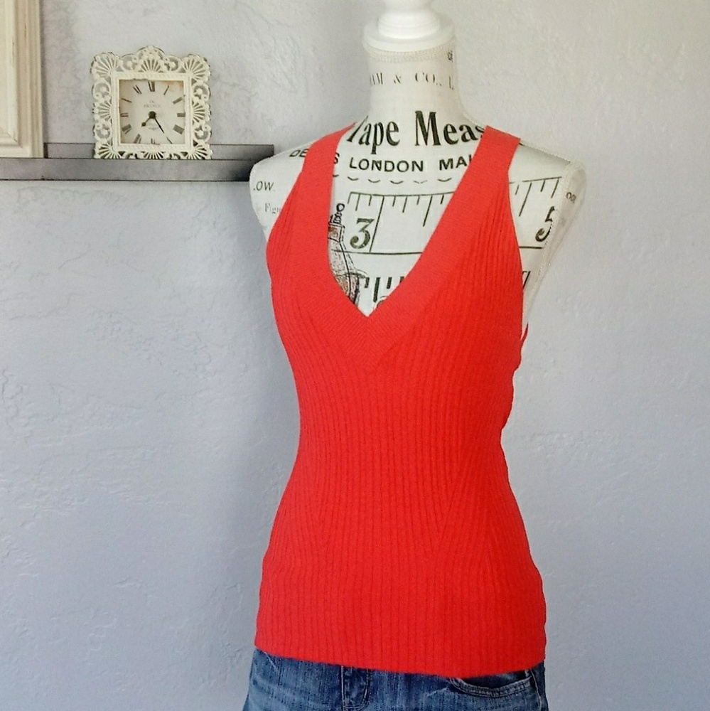 Autumn Cashmere rib halter top